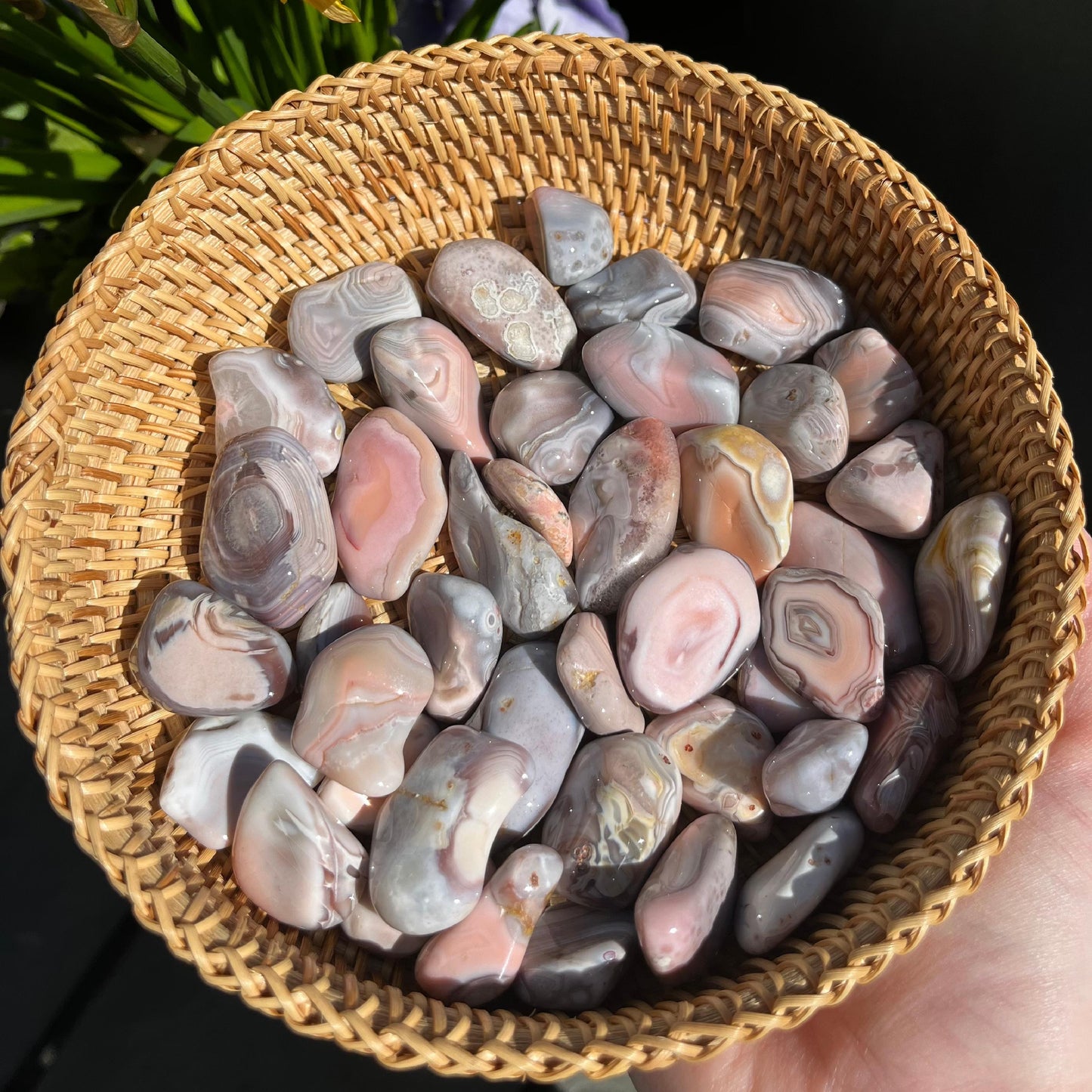 Pink Botswana Agate Tumbles