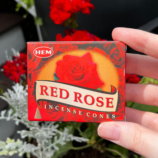 Red Rose Incense Cones